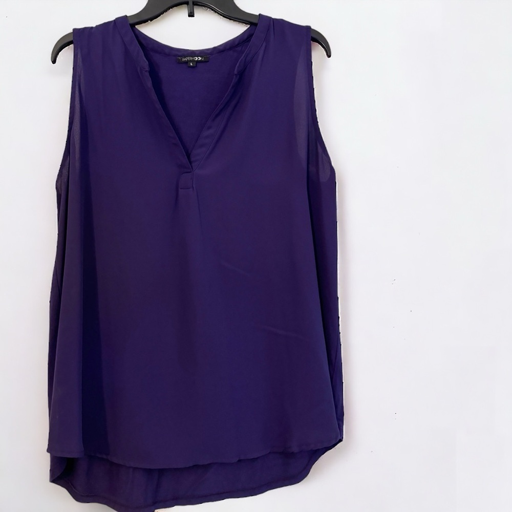 NWOT Papermoon Purple Sleeveless Top - Size Large, Ladies Tank Top